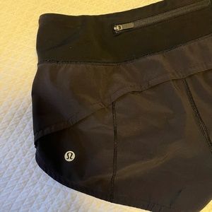 LIKE NEW Lululemon Black Speed Up Shorts Sz. 2